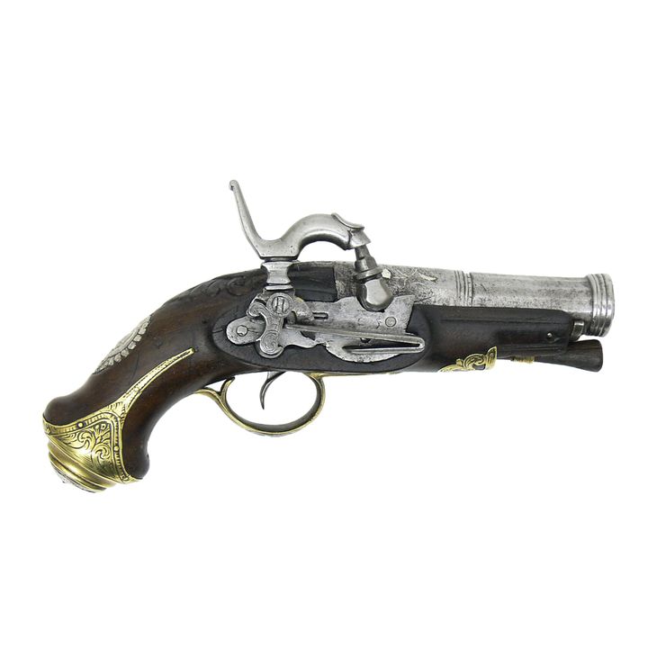 PISTOLET KAPISZONOWY PODRÓŻNY, 2 POŁ. XVIII W.