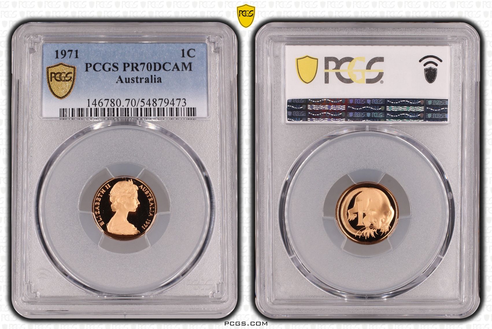 Pop 5/0, One Cent, 1971, Pcgs Pr70dcam