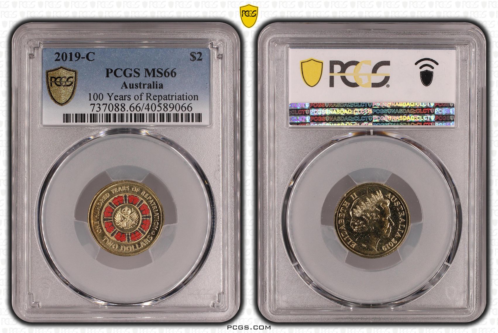 Elizabeth II, 100 Years of Repatriation, Two Dollar, 2019-C, PCGS MS66