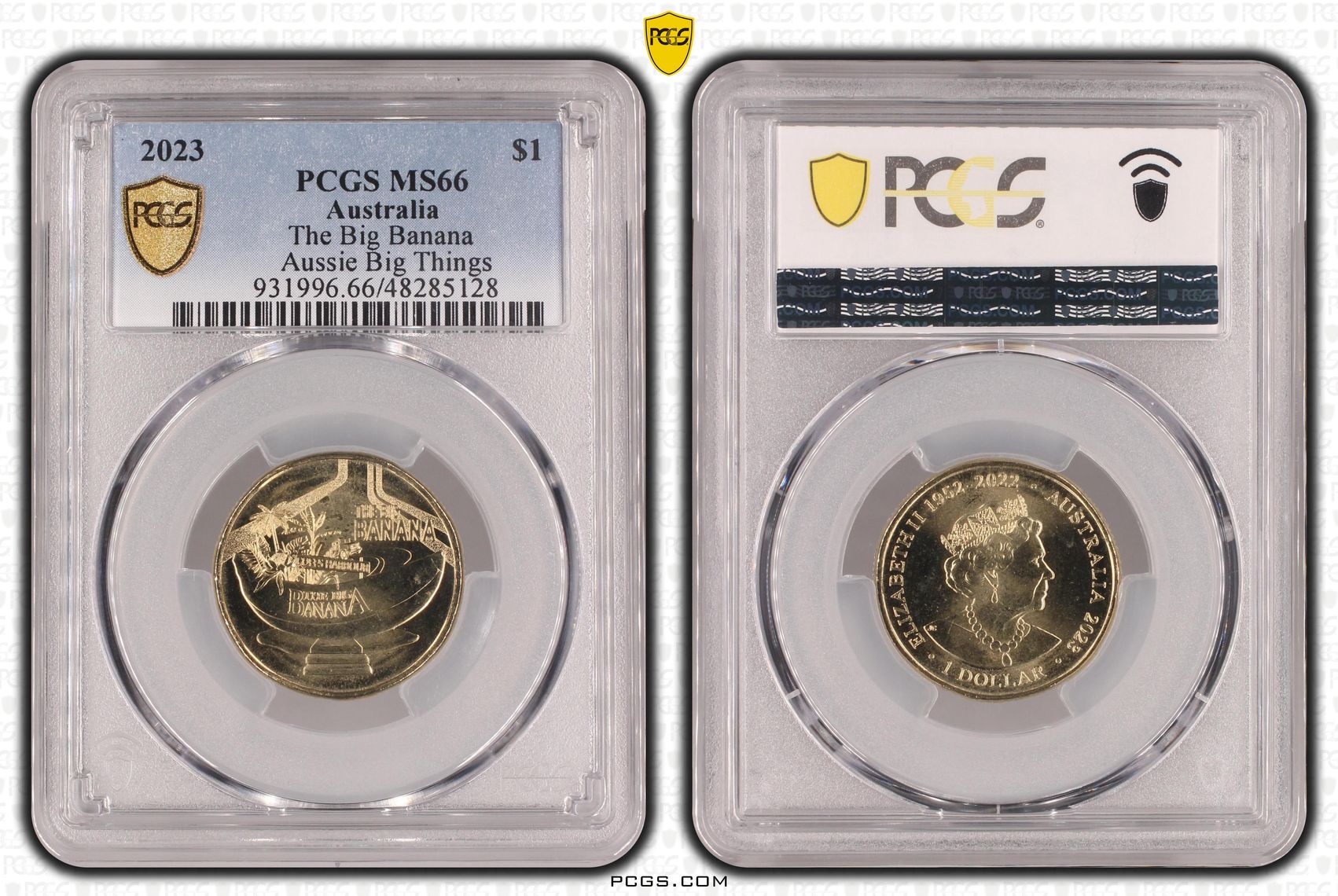 The Big Banana Aussie Big Things, One Dollar, 2023, PCGS MS66