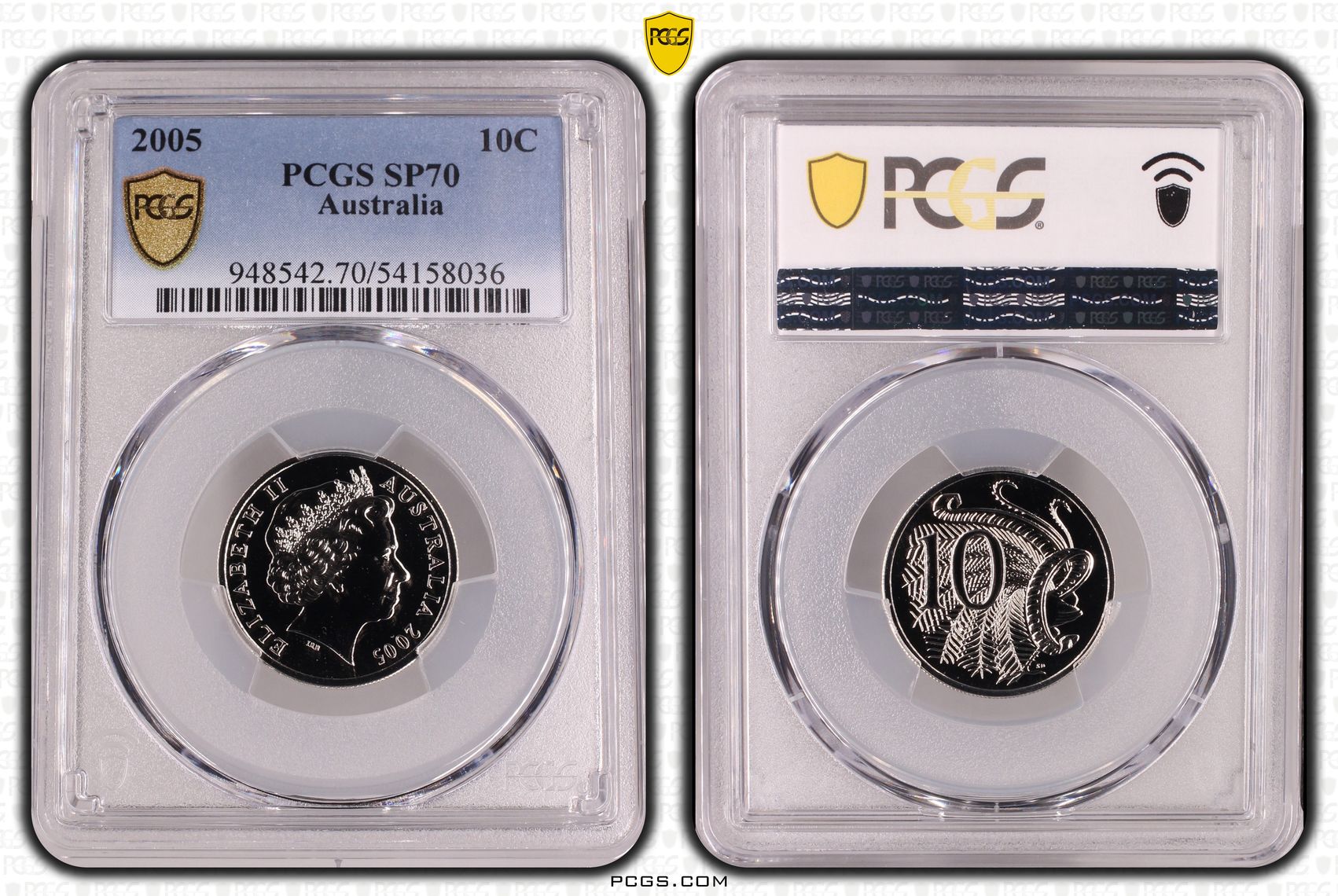 POP 4/0, Ten Cent, 2005, PCGS SP70