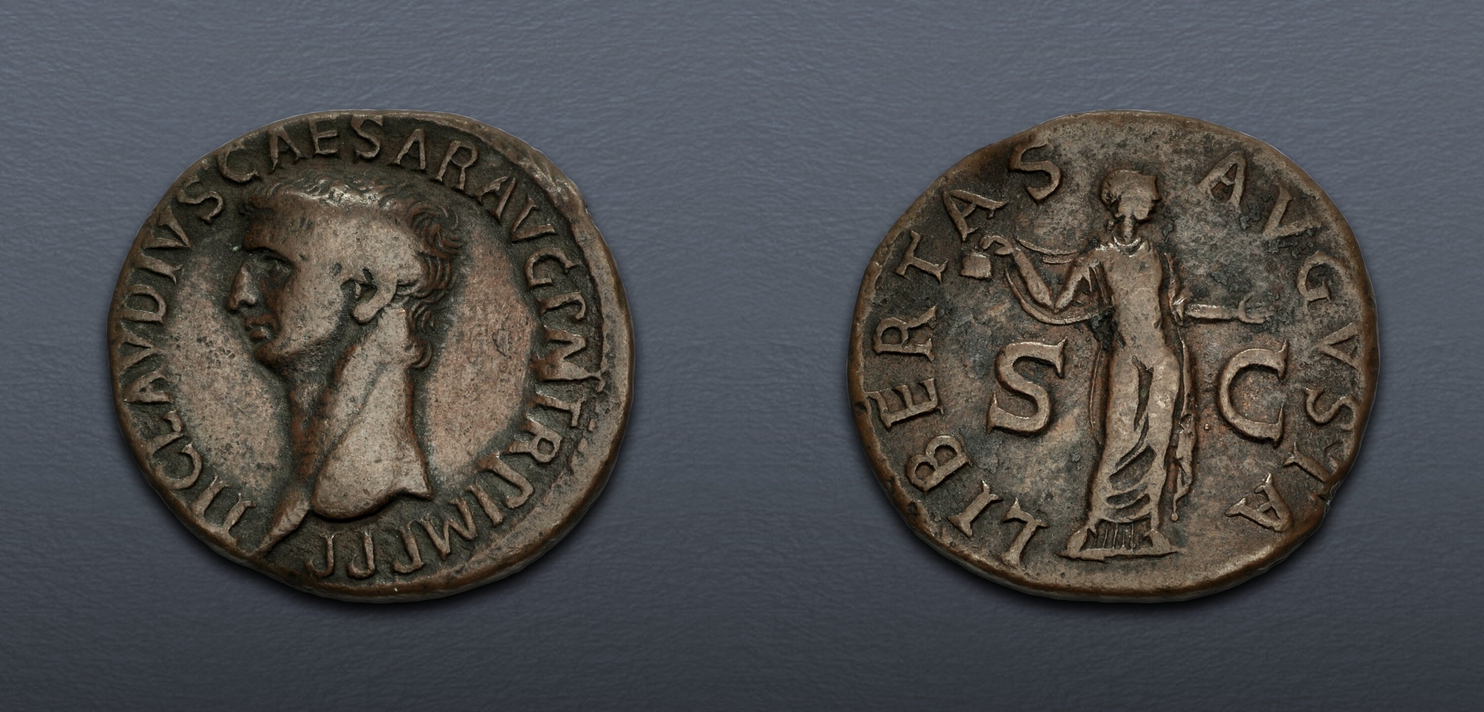 Claudius. AD 41-54. Æ As (28mm, 10.21 g, 6h). Rome mint. Struck AD 42 ...