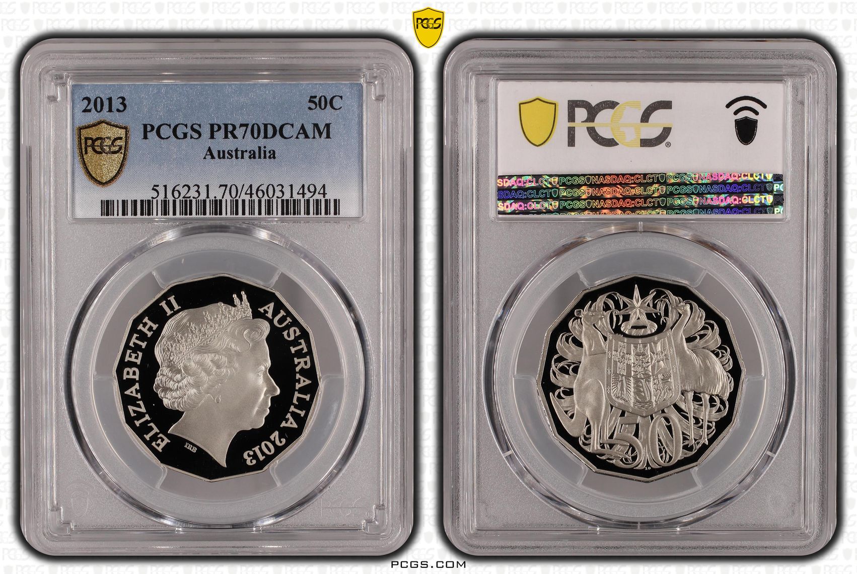 Fifty Cent, 2013, PCGS PR70DCAM