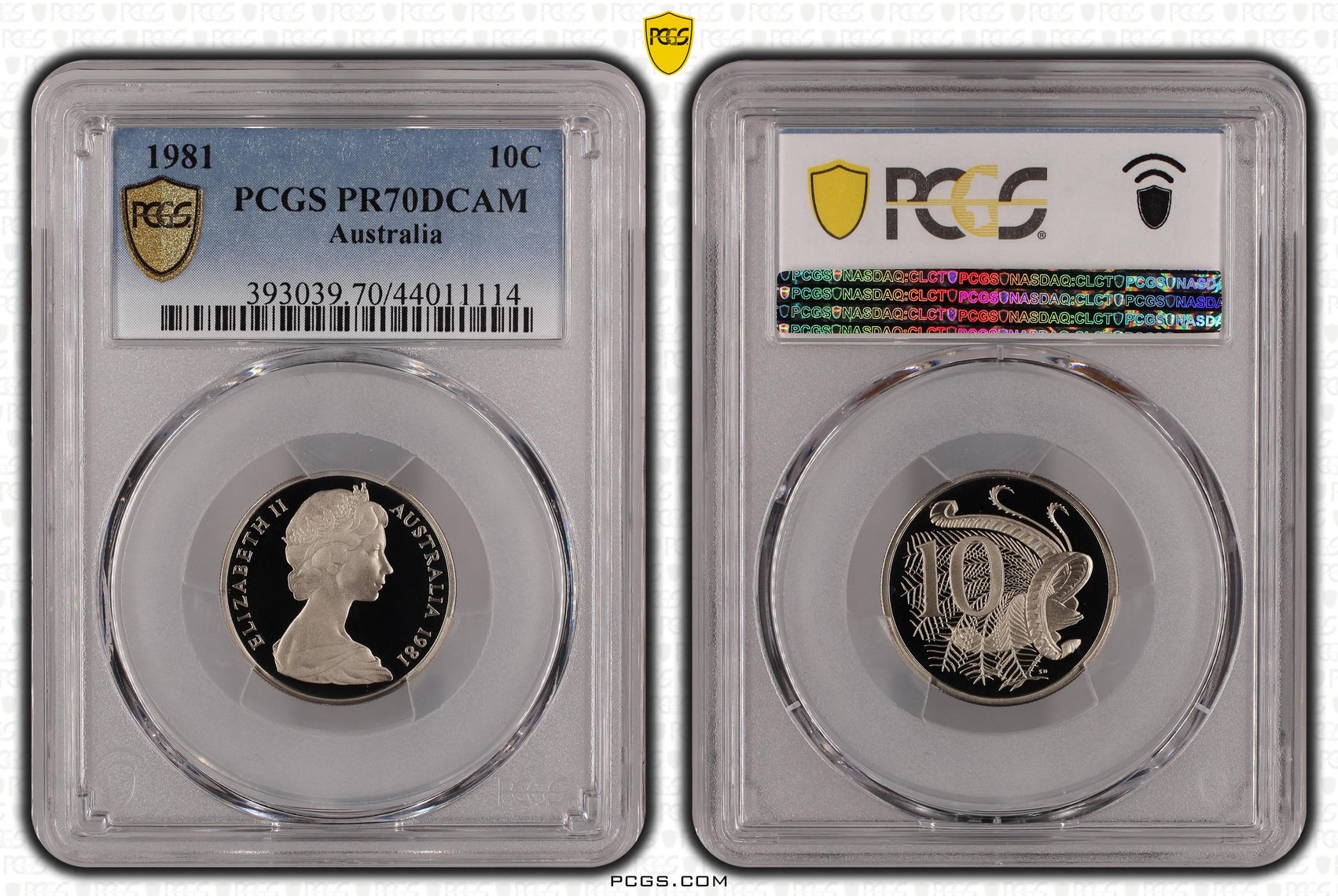 1981 Australia Ten Cent, 10c PCGS - PR70DCAM POP 21/0 -114