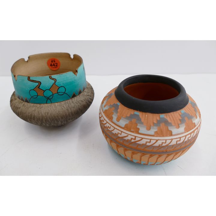2pc SW Studio Pottery Small Jars- Benally- 3''