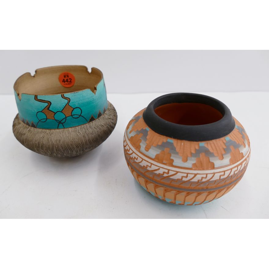 2pc SW Studio Pottery Small Jars- Benally- 3''