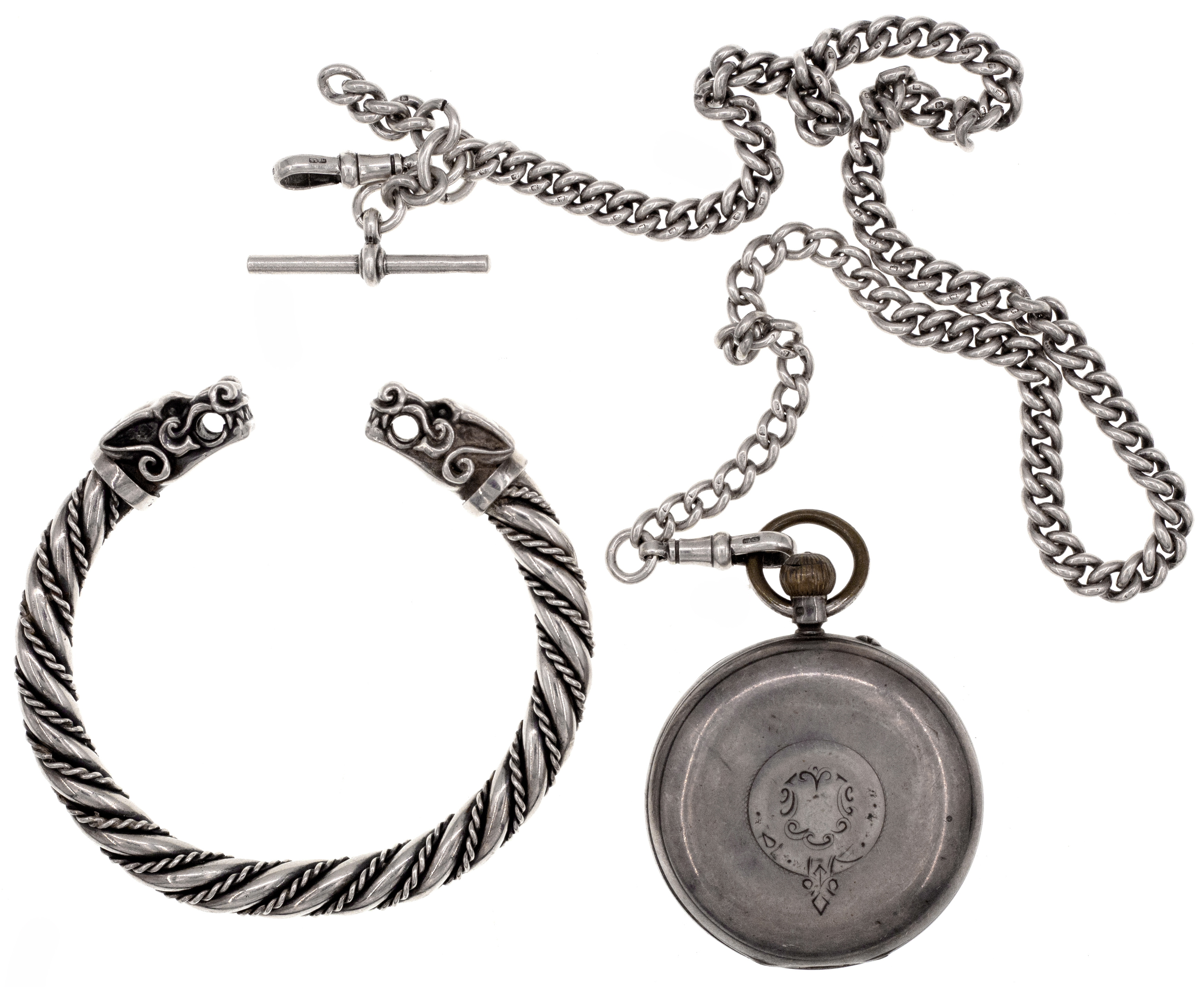 Great Britain, Rotherhams, London, Silver-Cased Pocketwatch, 1930s, Poor
