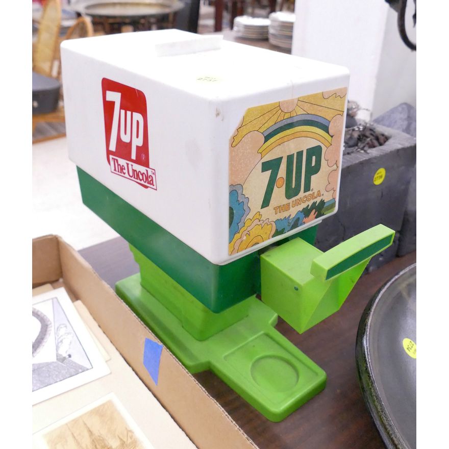 1970's Plastic 7up Dispenser- 11''
