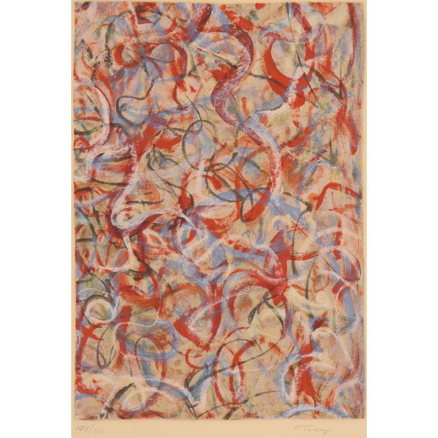 Mark Tobey ''Flame of Colors'' 1974 Lithograph
