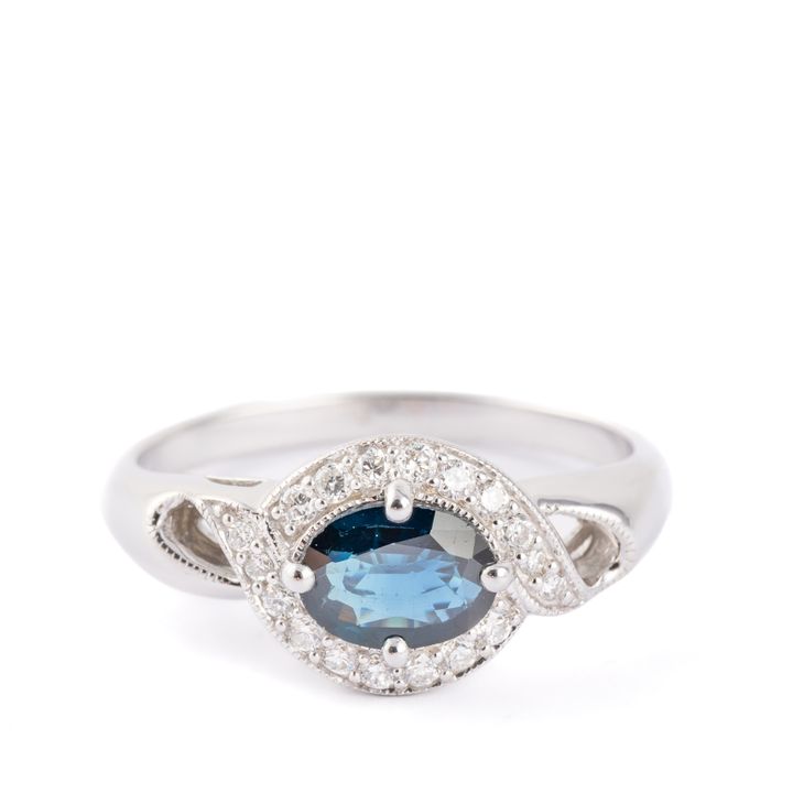 Sapphire and Diamond Ring 9ct