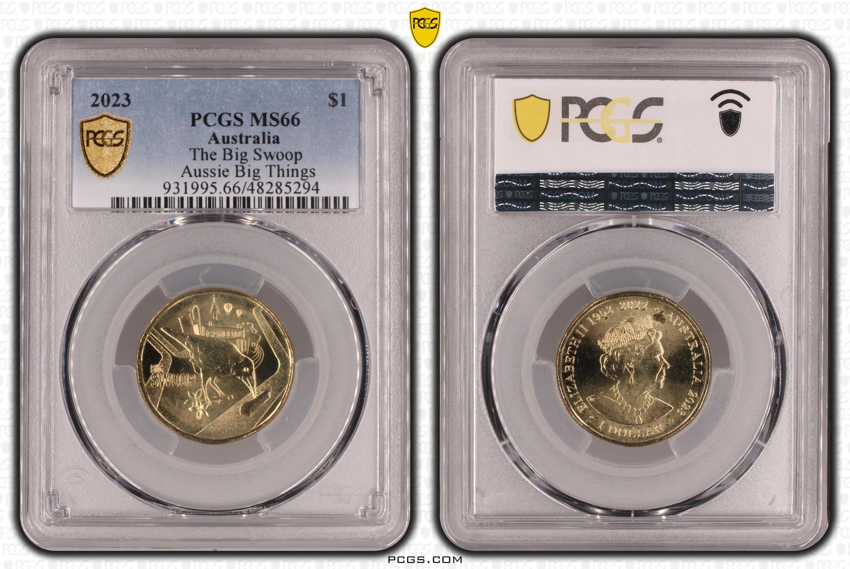 Elizabeth II, The Big Swoop Aussie Big Things , One Dollar, 2023, PCGS MS66
