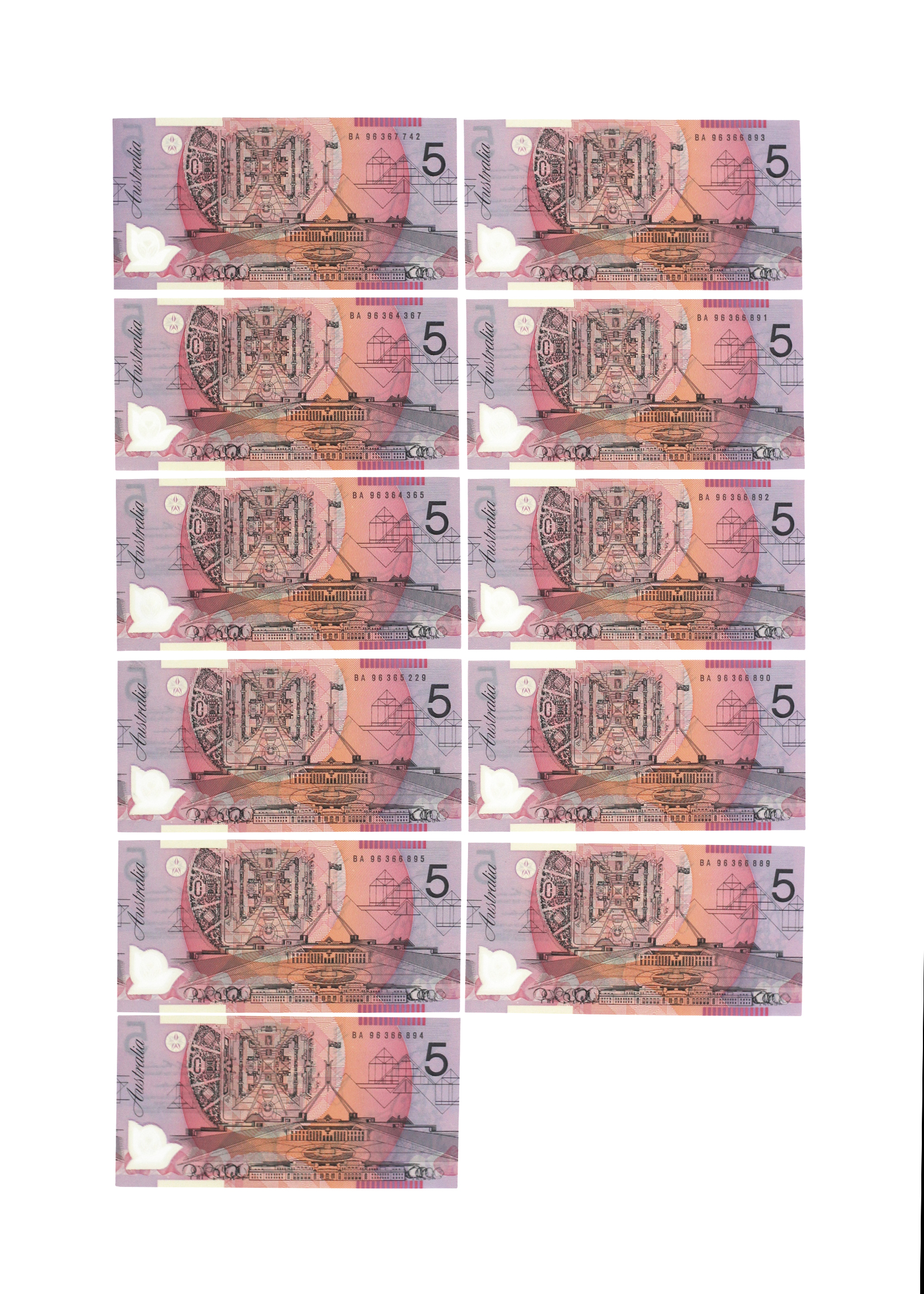 2214. · MacFarlane/Evans, Five Dollars, 1996, UNC