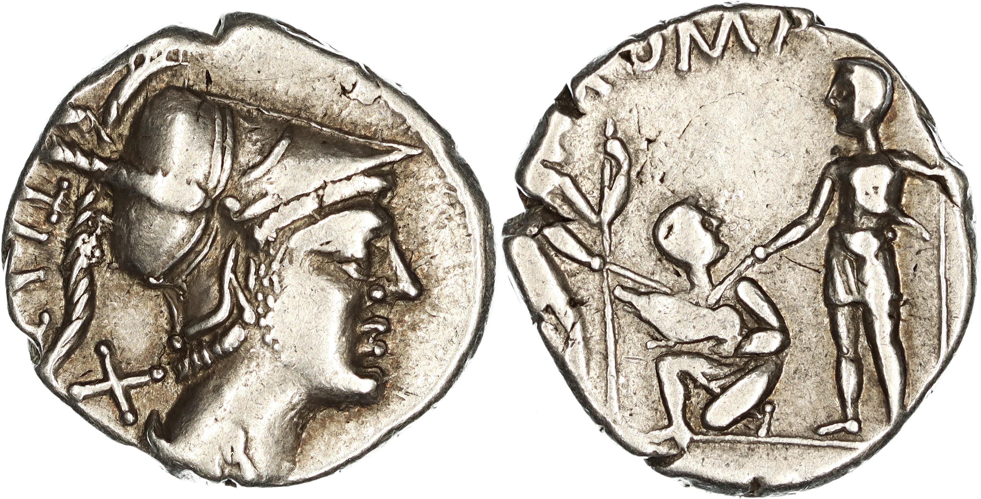 Roman Republic, Ti Veturius, Silver Denarius, 137 BC, gVF