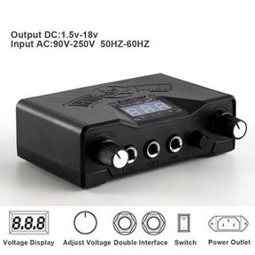 Professional Double Digital Tattoo Machine Power Supply with LED Display |