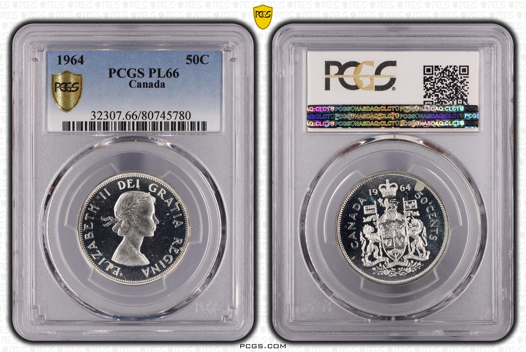 Canada, Fifty Cent, 1964, PCGS PL66