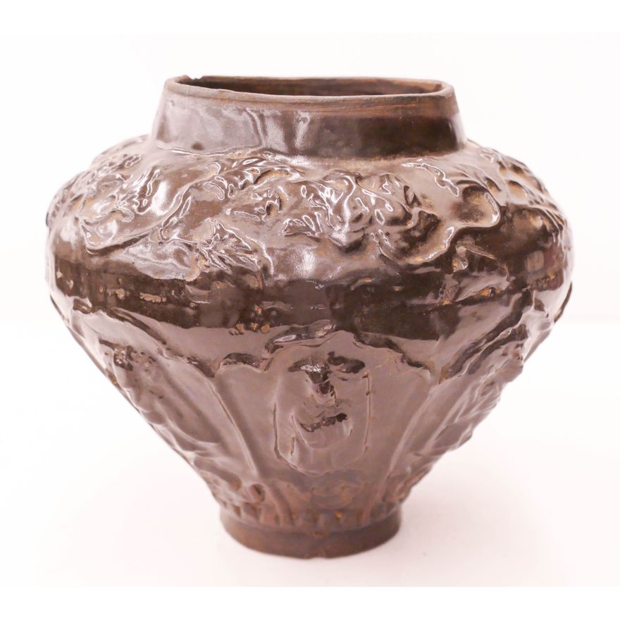 Chinese Han Brown Molded Jar