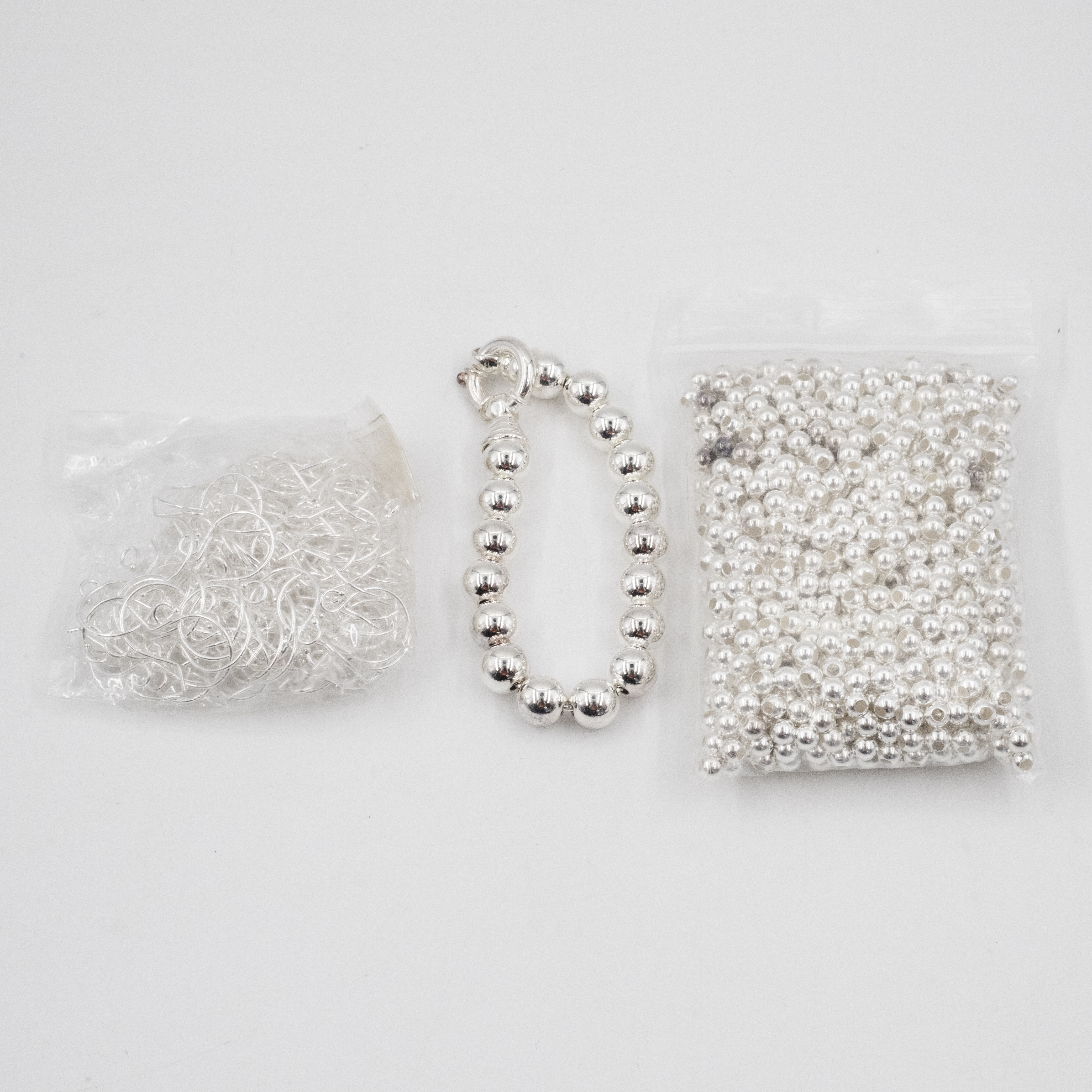 311 · Mix Lot of Silver Beads, Bracelet & Findings