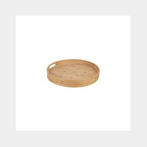 Regent Bamboo Round Serving Tray With Cutout Handle-360mm:dx50mm| SJ 51691/7055 B3 (S7)