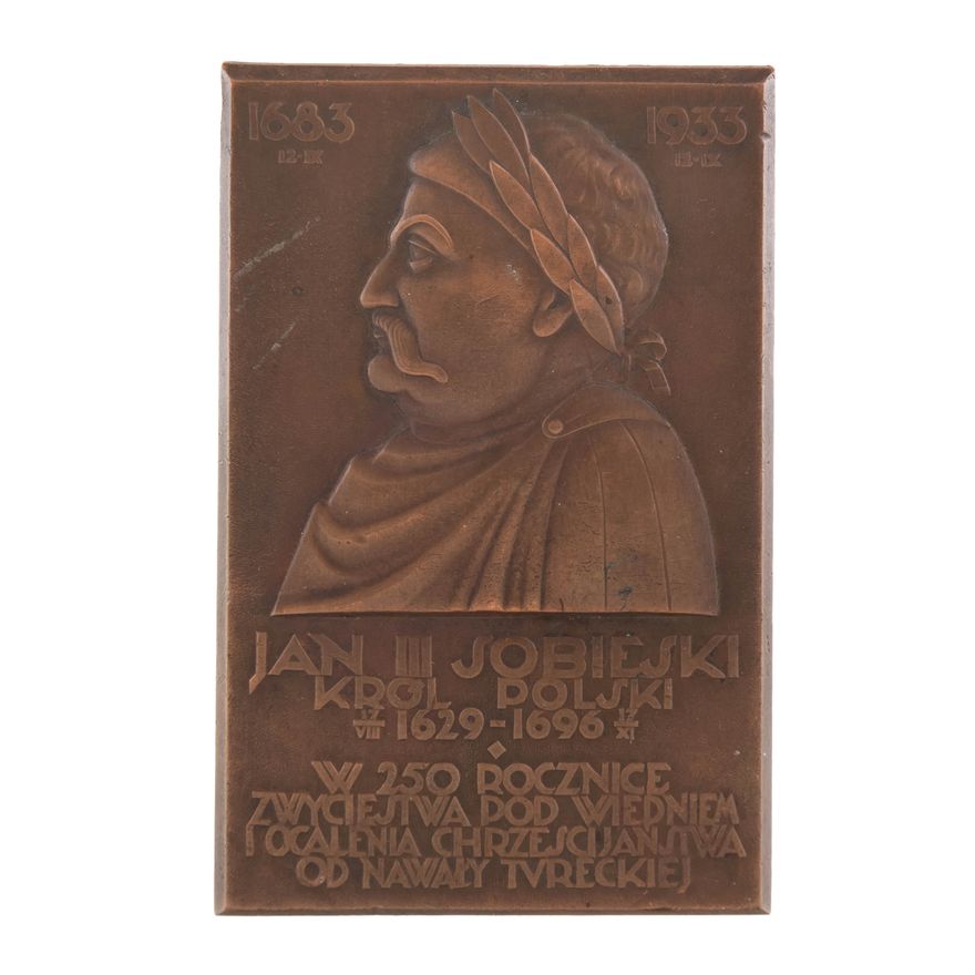 Plakieta Jan III Sobieski 1683-1933, Józef Aumiller, 1933 r.