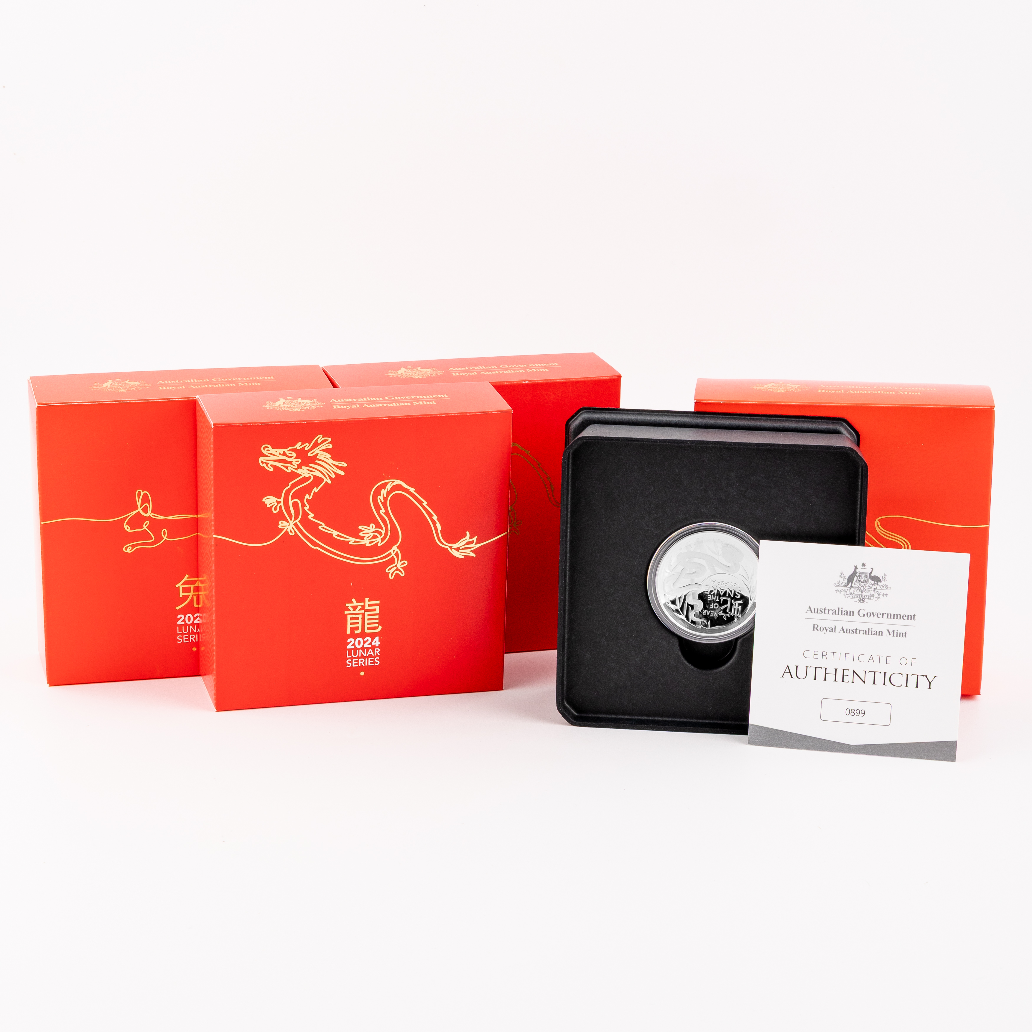 Elizabeth II - Charles III, RAM - Lunar Series, Rabbit, Dragon & Snake, Five Dollars, 2023 - 2025, FDC