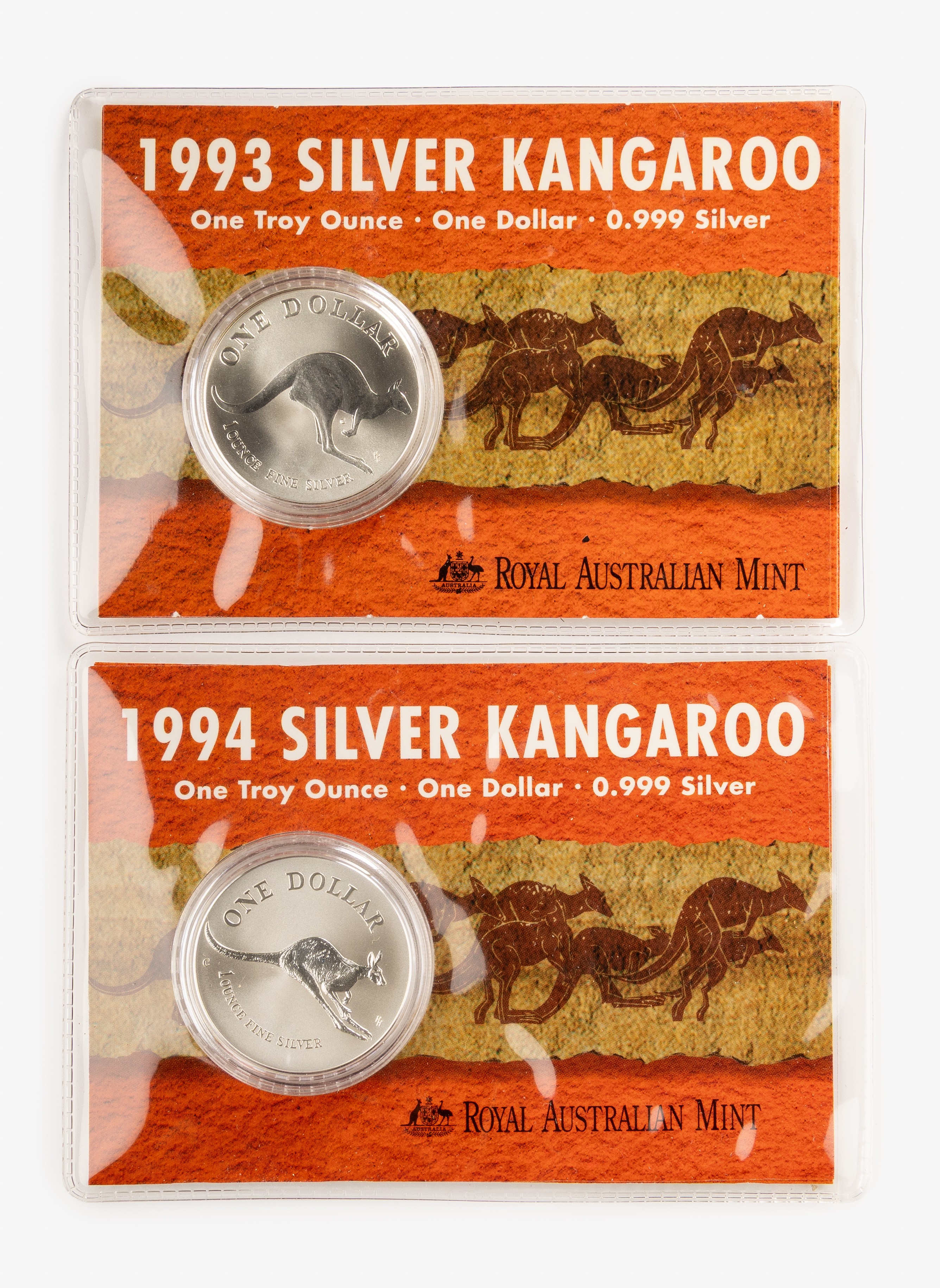 Elizabeth II, RAM - Silver Kangaroo, One Dollar, 1993 - 1994, UNC