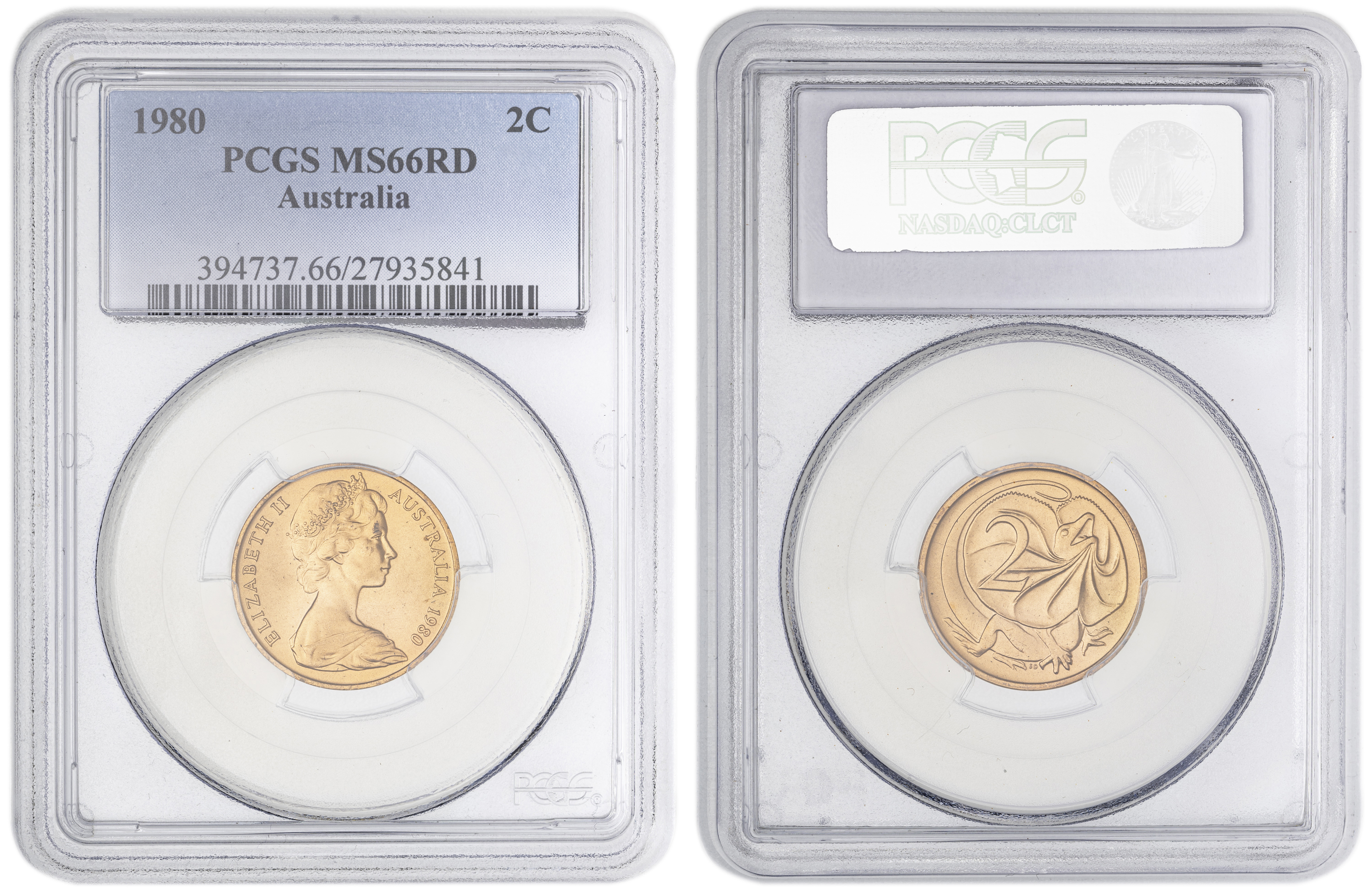 Two Cent, 1980, PCGS MS66RD