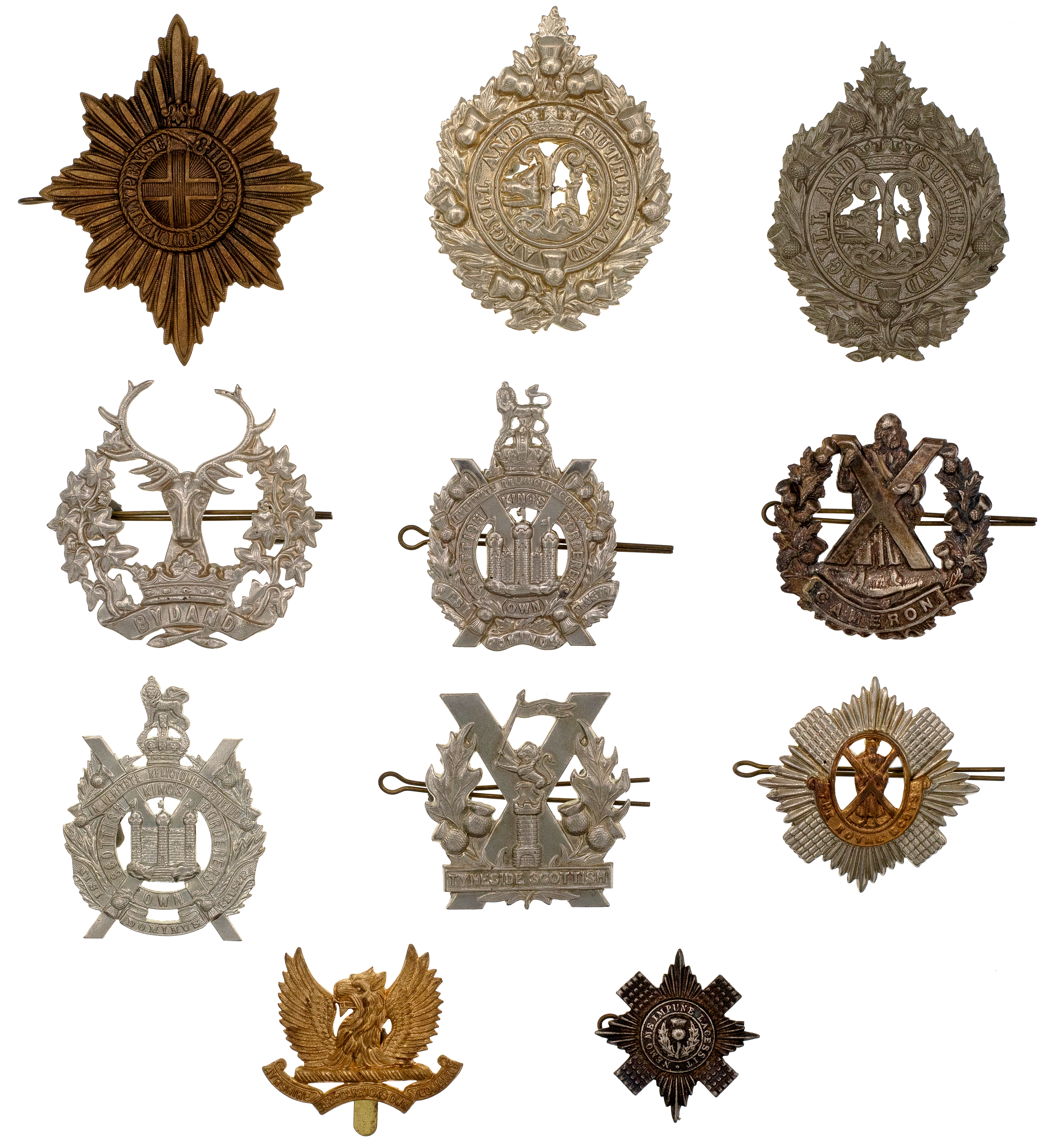 Scotland, Cap & Sporran Badges, 1939 - 1945, VGC