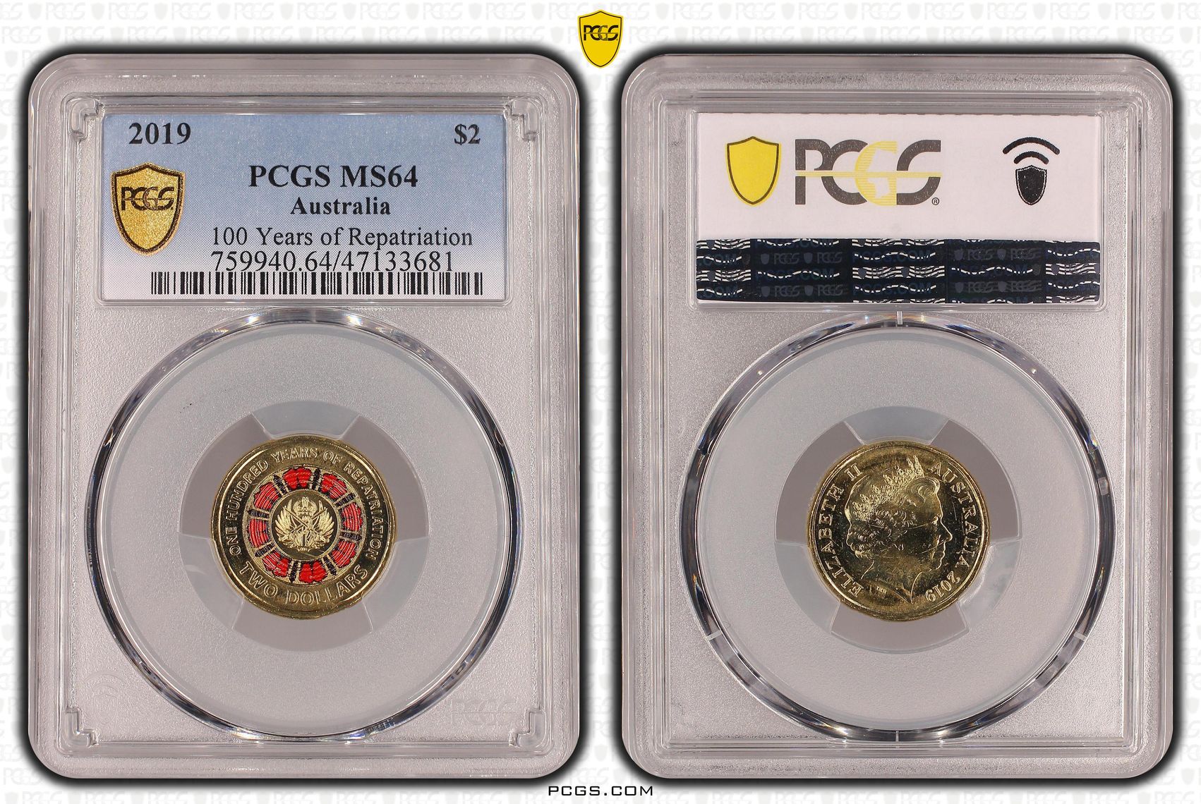 Elizabeth II, 100 Years of Repatriation, Two Dollar, 2019, PCGS MS64