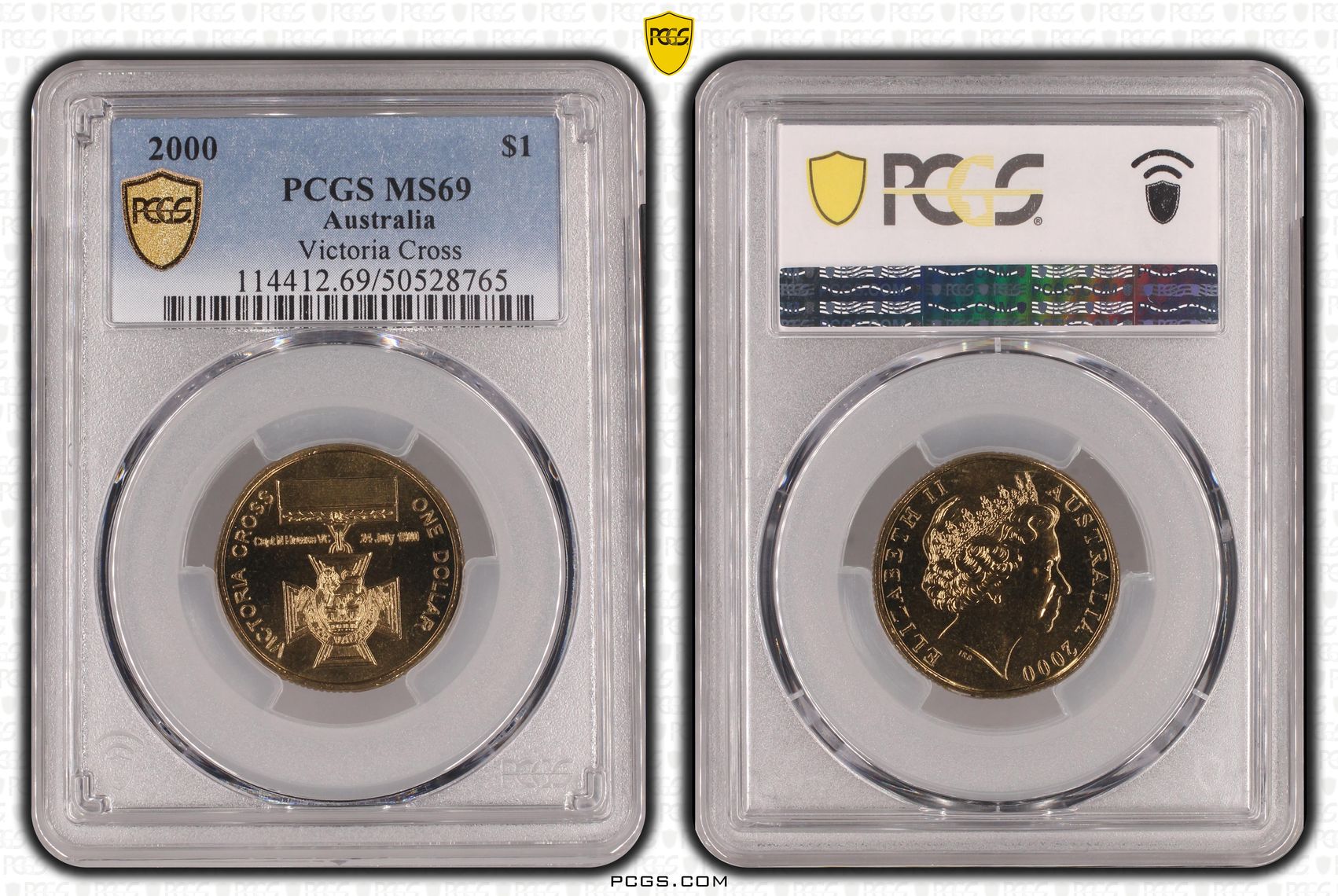 Victoria Cross, One Dollar, 2000, PCGS MS69