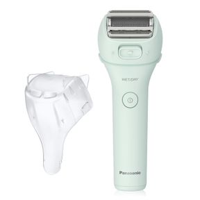 PANASONIC ELECTRIC RAZOR FOR WOMEN, CORDLESS 3-BLADE SHAVER WITH POP-UP TRIMMER, WET DRY OPERATION - ES-AWL6AG (MINT)