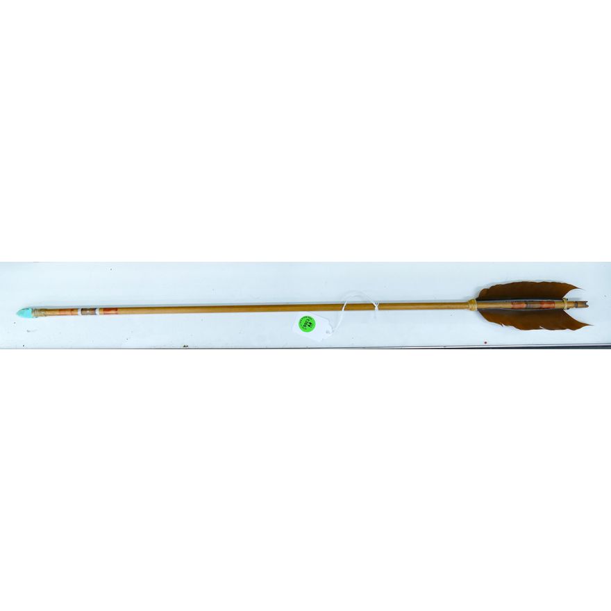 Indian Hand Made Arrow with Turquoise Arrowhead 25''