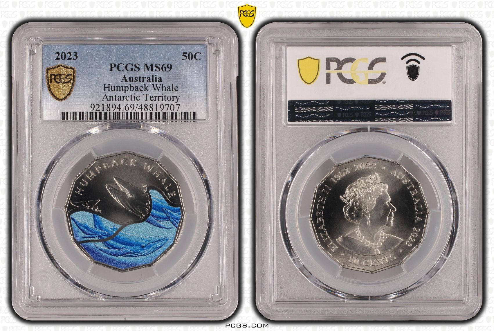 Elizabeth II, Fifty Cent, 2023, PCGS MS69