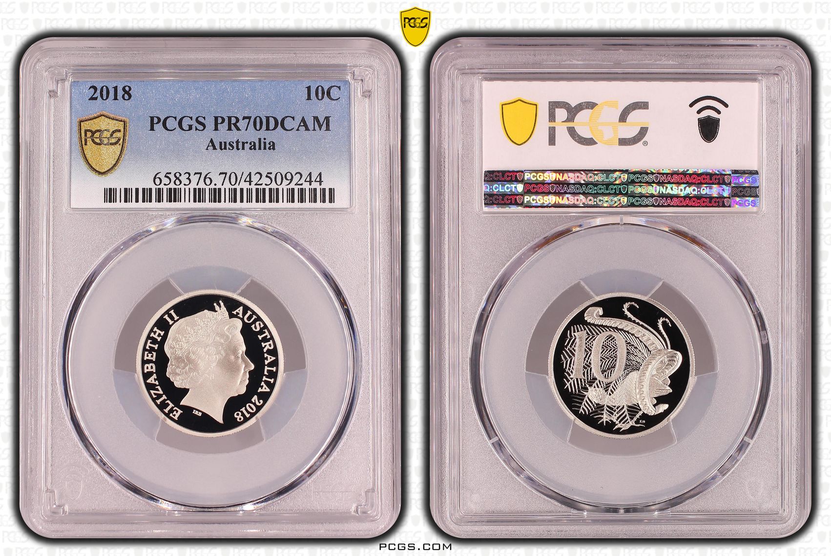 Elizabeth II, Ten Cent, PR70DCAM , 2018 PCGS POP - 52/0