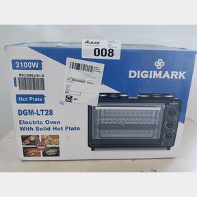 DIGIMARK 28 LITRE ELECTRIC OVEN WITH 2 SOLID HOT PLATES