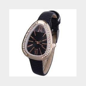 Black Triangle watch with round edges/ Snake Head - Dress Watch for ladies(NO BOX AND BATTERY)-51464/3018 B4 (S3) C