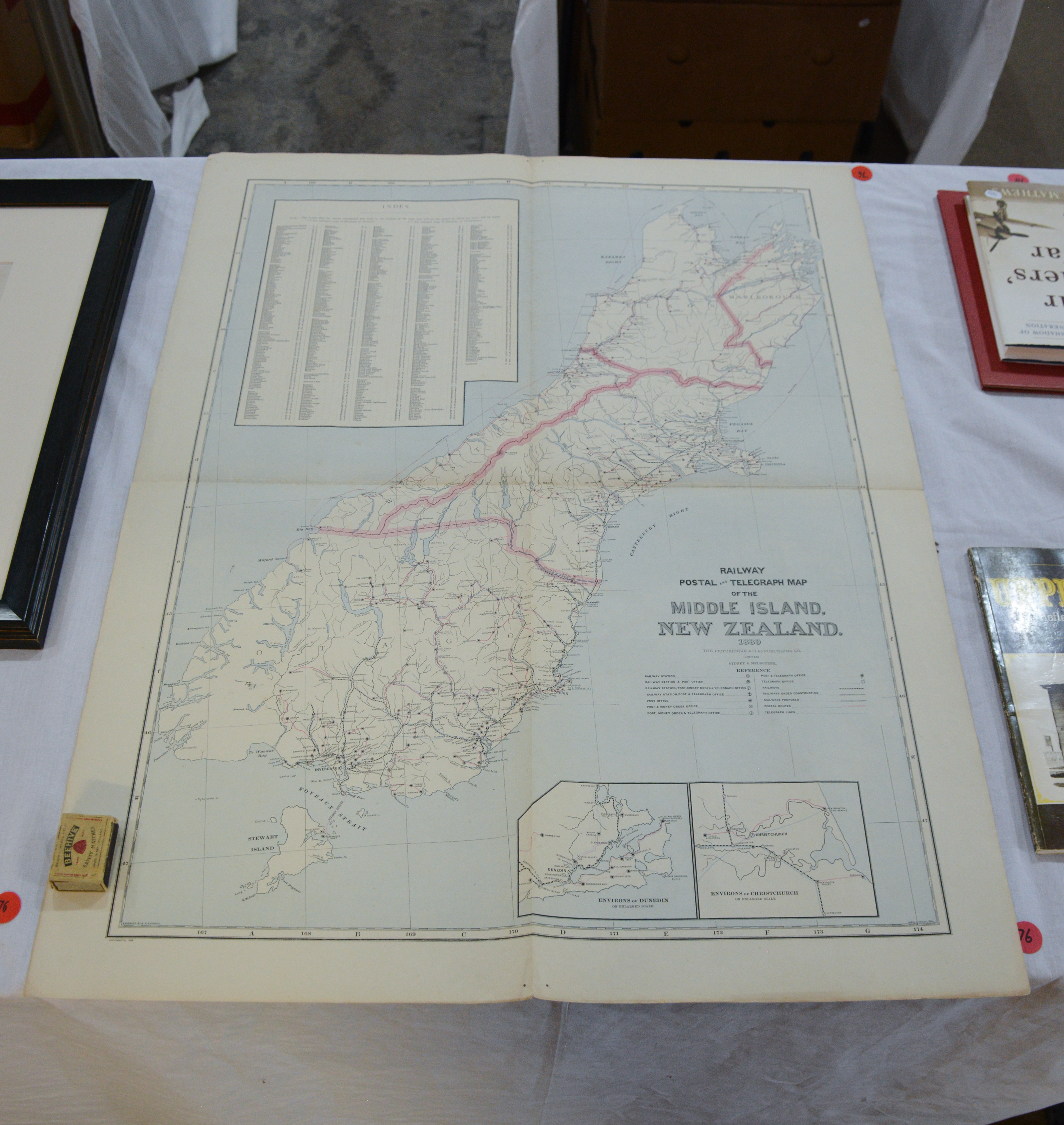 1880 Railway Postal + Telegraph Map β NZ auction result