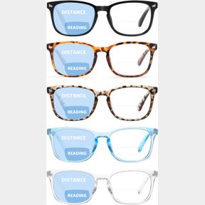 CCVOO READING GLASSES MEN WOMEN, BLUE LIGHT BLOCKING READERS, WOMENS PRESCRIPTION GLASSES, 5 PACK
