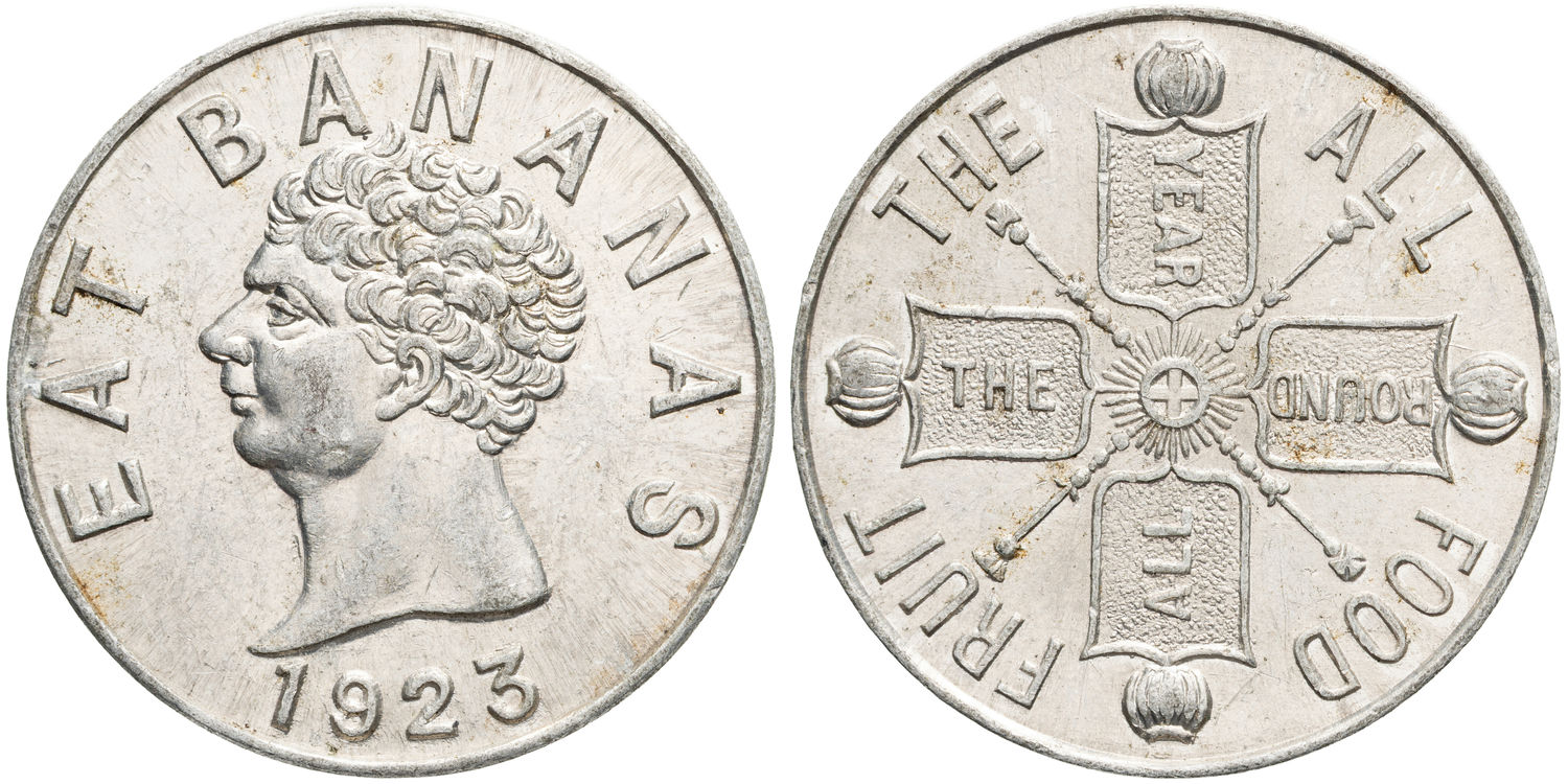 Great Britain, Elders & Fyffes - Eat Bananas Medallion, 1923, UNC