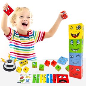 Face Changing Expressions Wooden Block Puzzles for Children Age 3 |