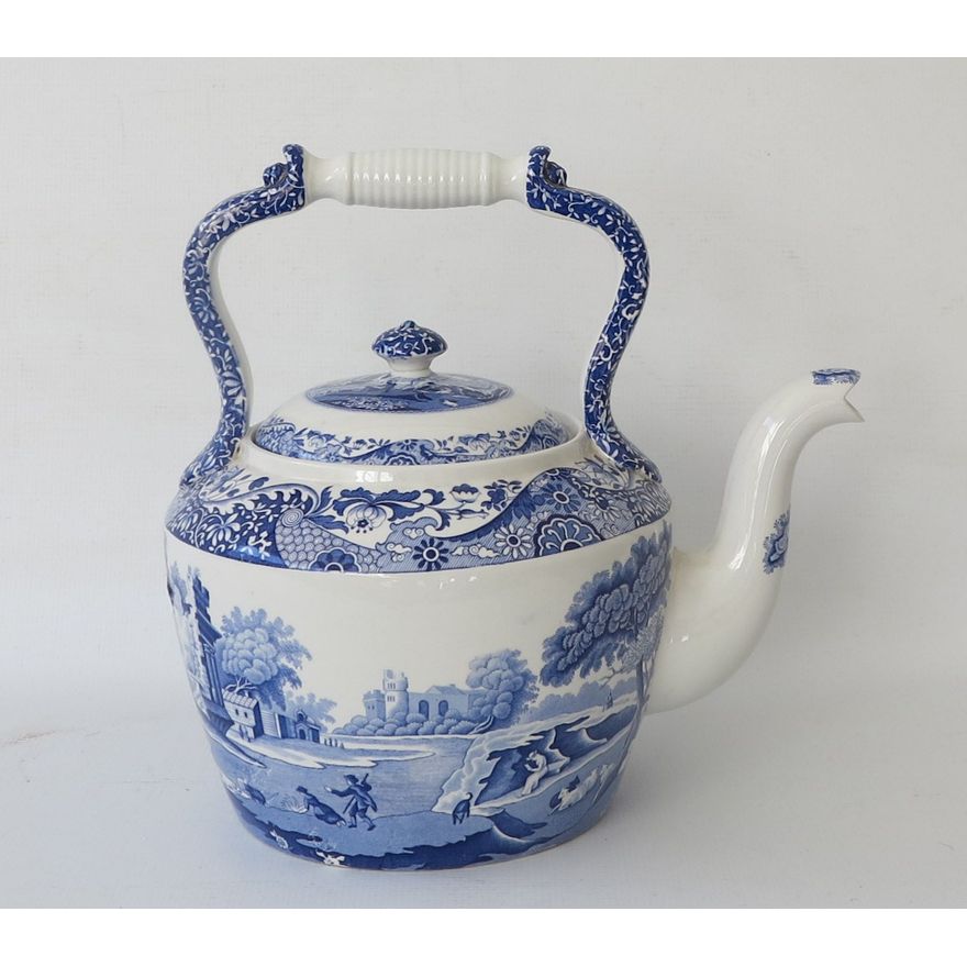 LARGE ITALIAN SPODE TEA KETTLE, black mark