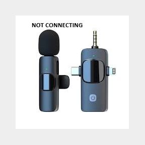BezosMax Wireless Lavalier Microphone for iPhone/Camera/Android (NOT CONNECTING)-- 51745/29184 SN B1 (S5)