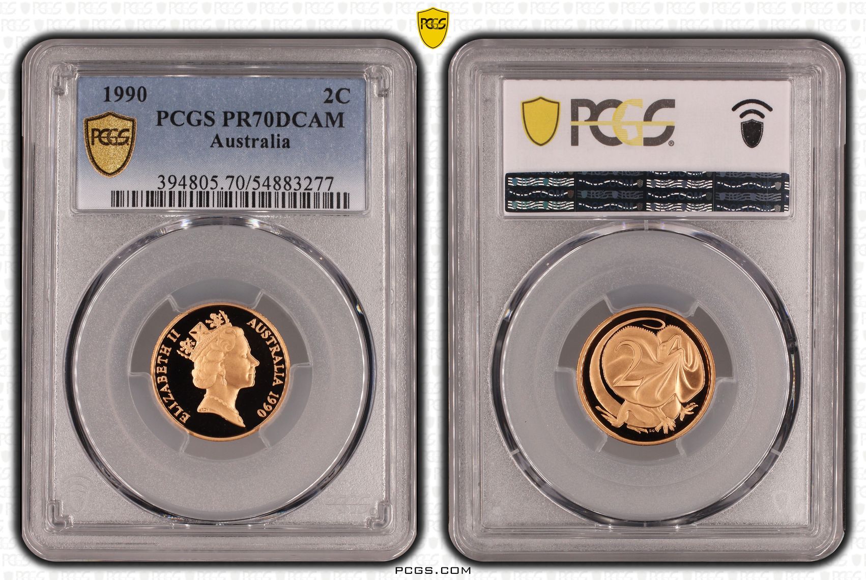 Two Cent, 1990, Pcgs Pr70dcam