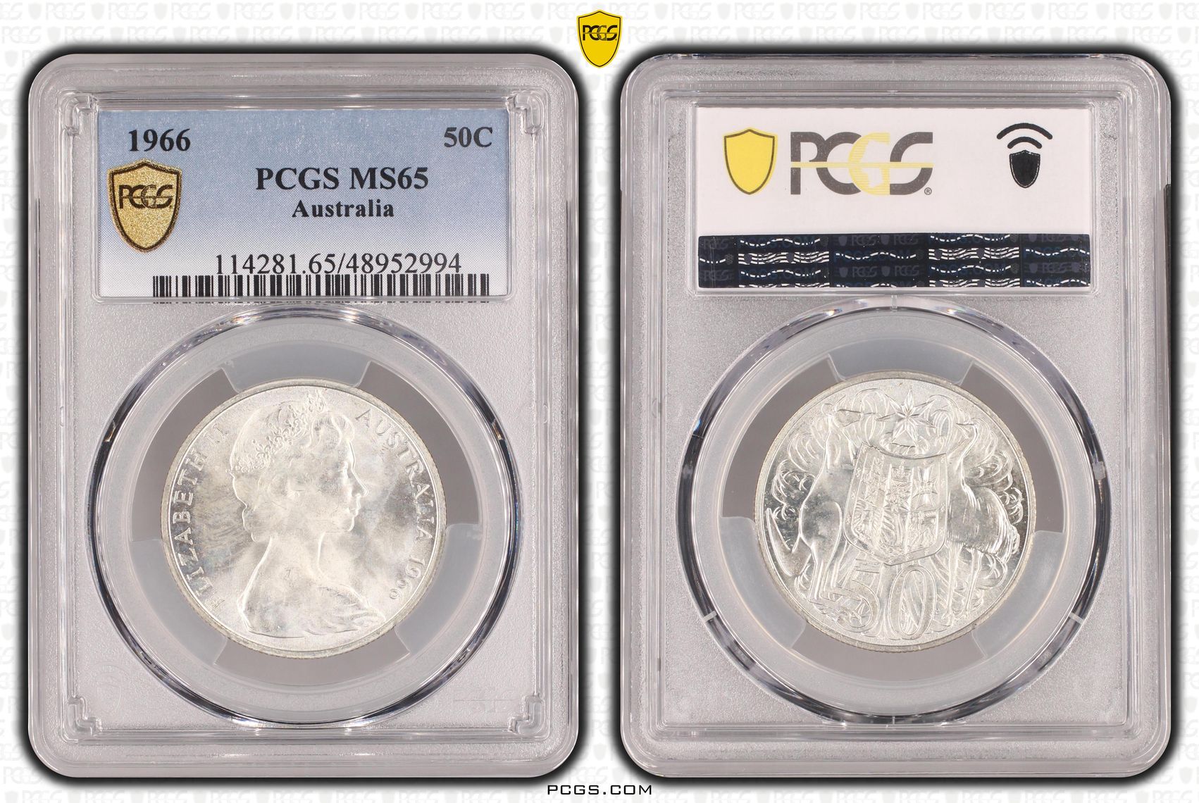 , Fifty Cent, 1966, PCGS MS65