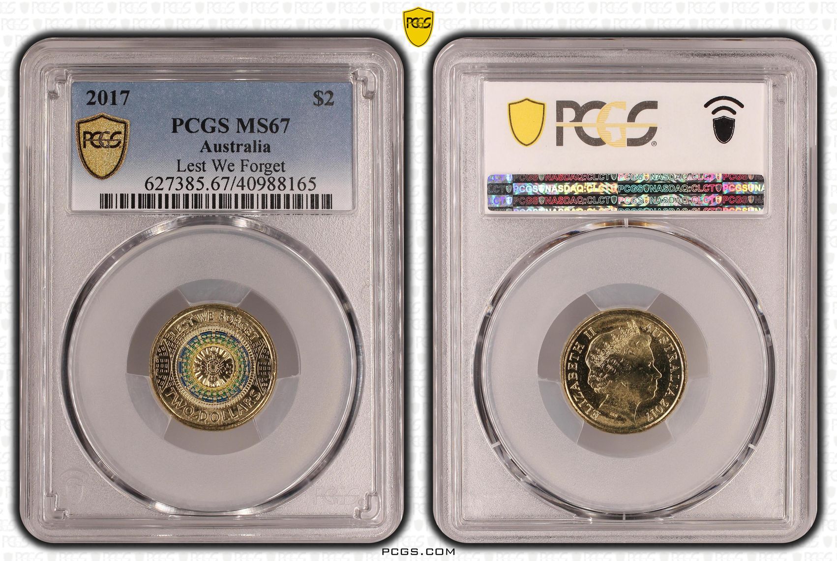 Elizabeth II, Two Dollar, 2017, MS67