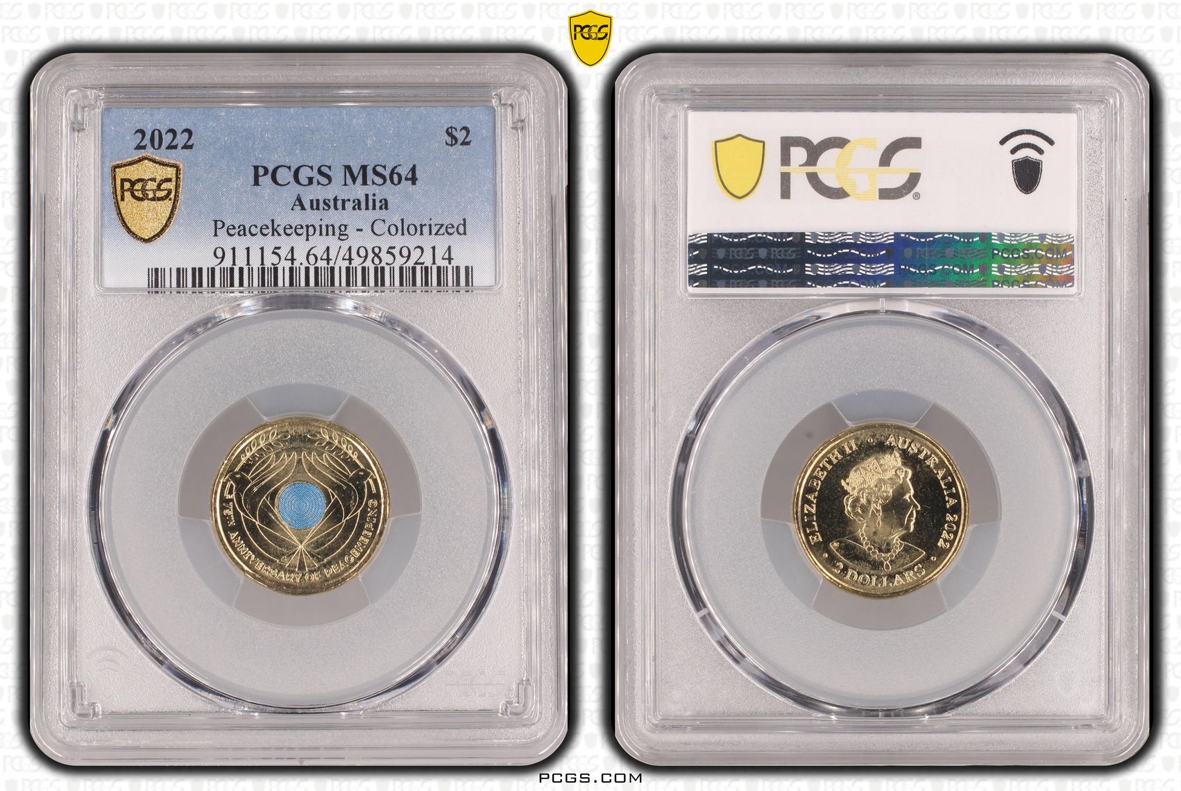 Peacekeeping - Colorized, Two Dollar, 2022, PCGS MS64