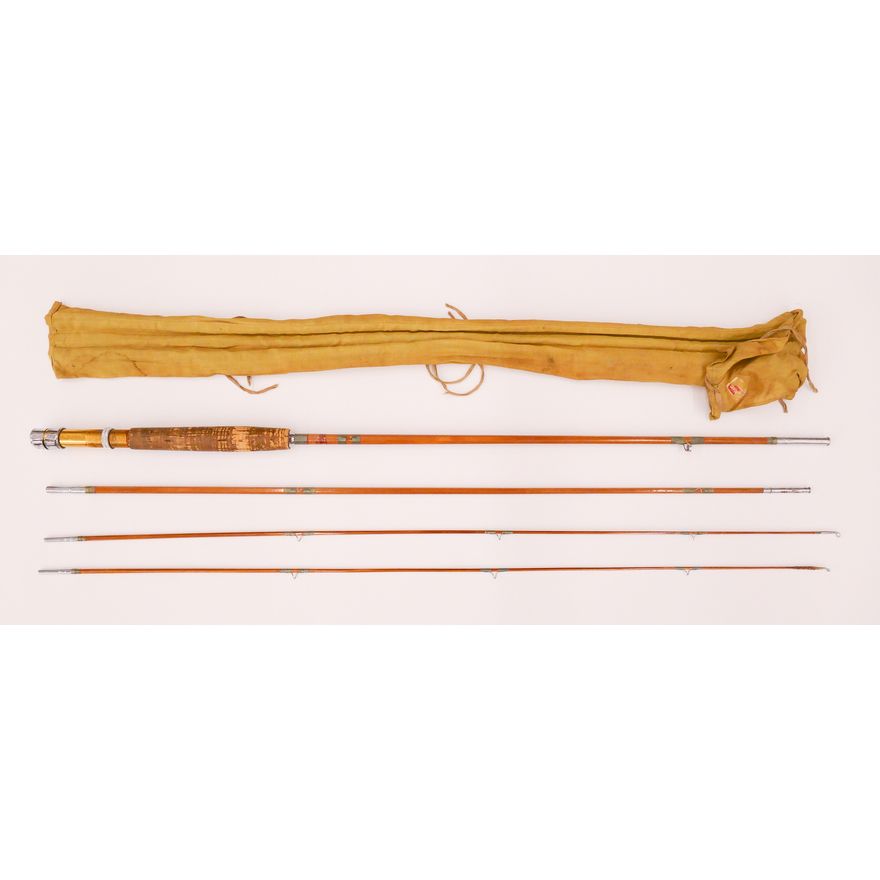 Del Pueblo 3pc Bamboo Fly Fishing Rod. 8'. Spare tip. Some wear.