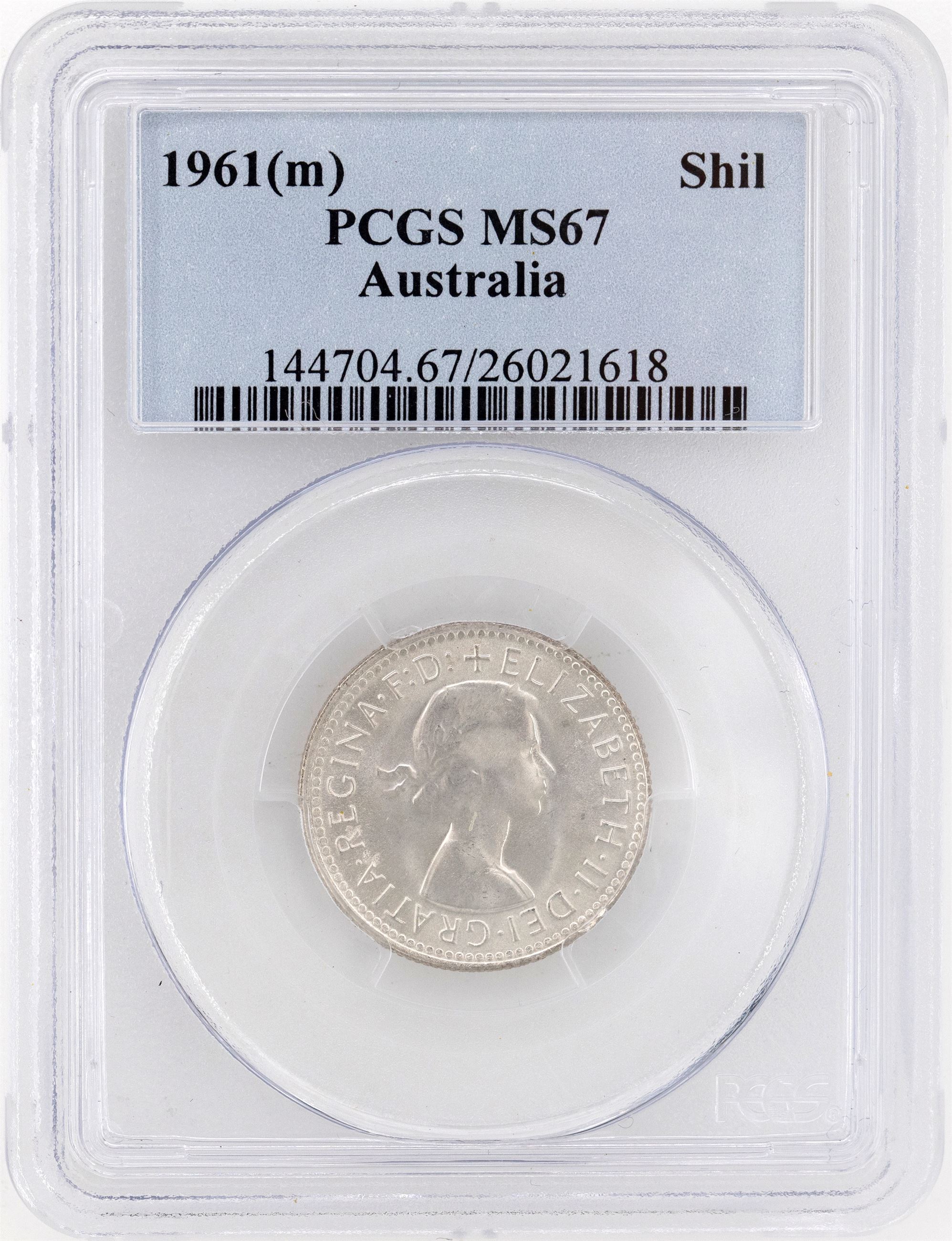 1961(m) Australia Shilling PCGS - MS67 -618