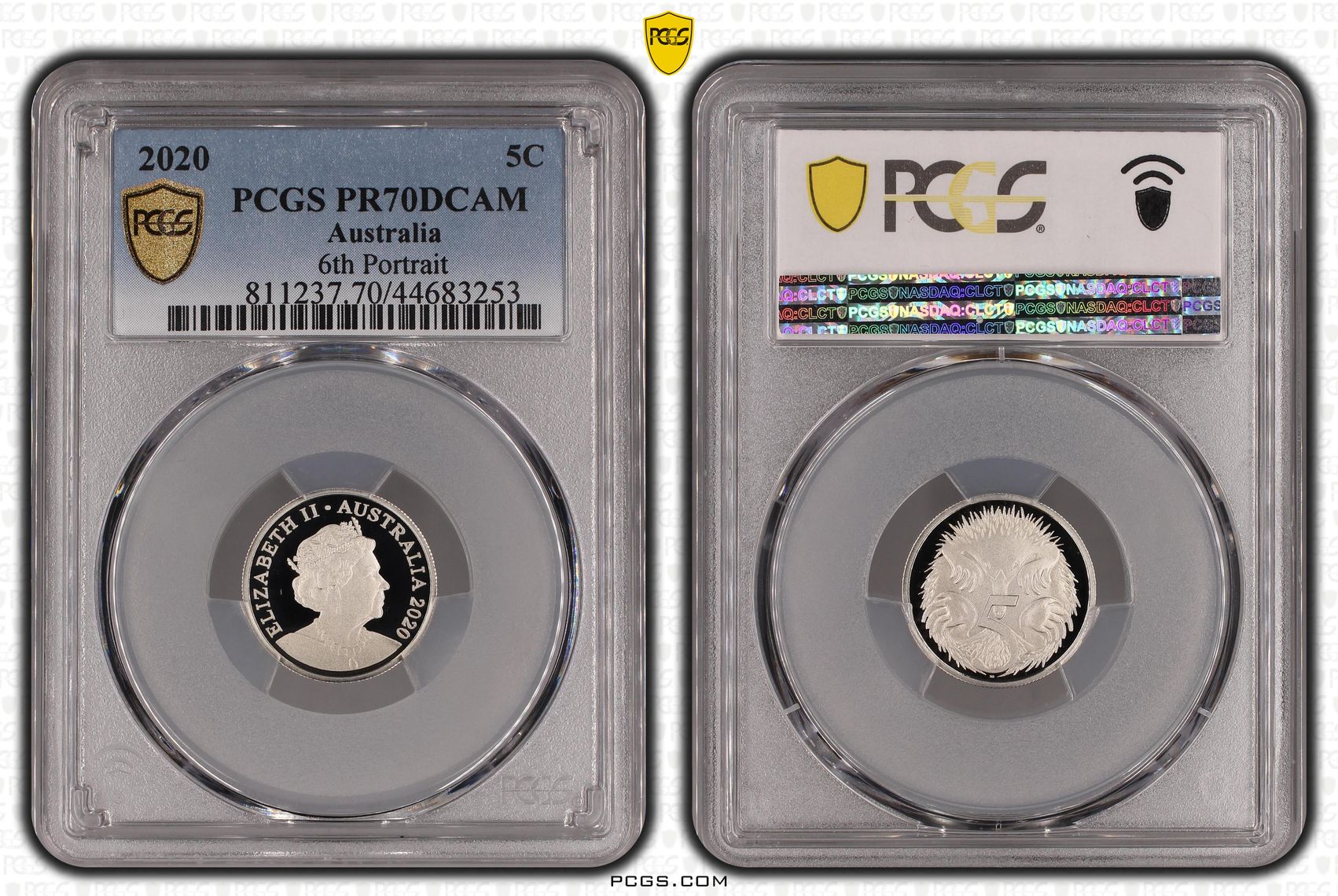 2020 Australia Five Cent, 5c 6th Portrait PCGS - PR70DCAM POP 43/0 -253