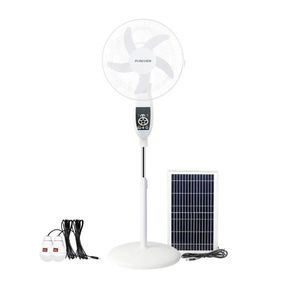 16inch Solar Reachargeable Fan Ac/dc Dual Power 10w Solar panel with Remote | STAND MISSING