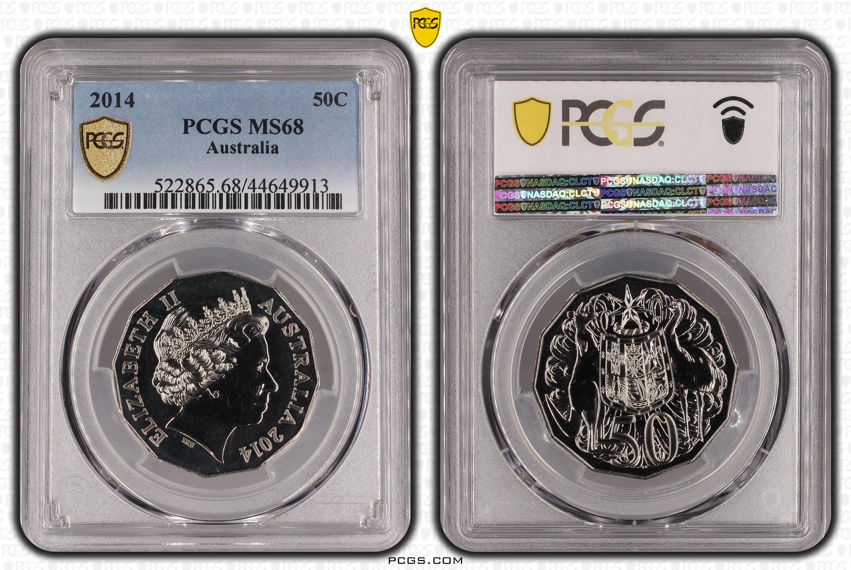 121 · 2014 Australia Fifty Cent, 50c PCGS - MS68 -913